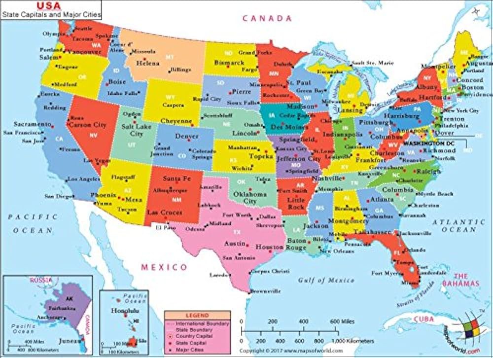 printable map of the world with major cities