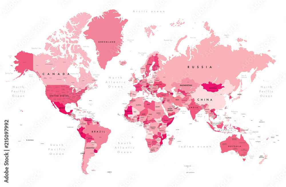 printable map of the world with major cities