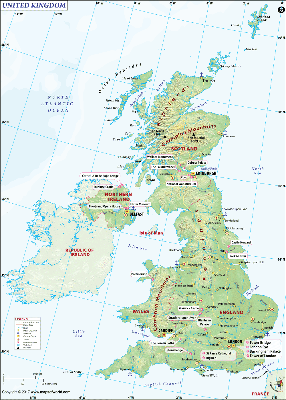 printable map of uk and europe