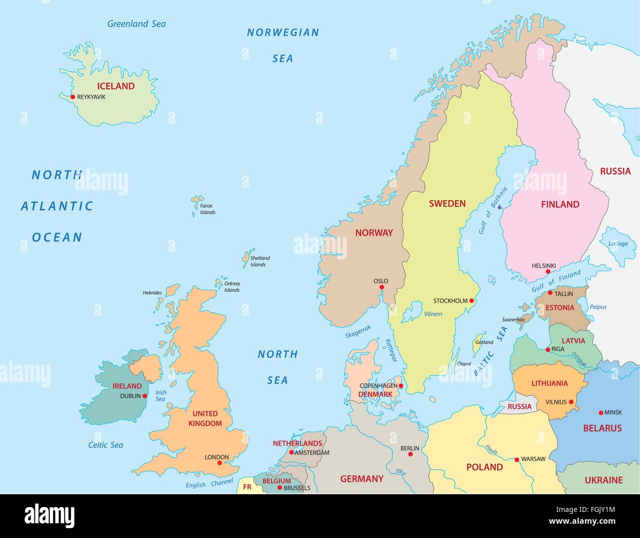 printable map of uk and europe