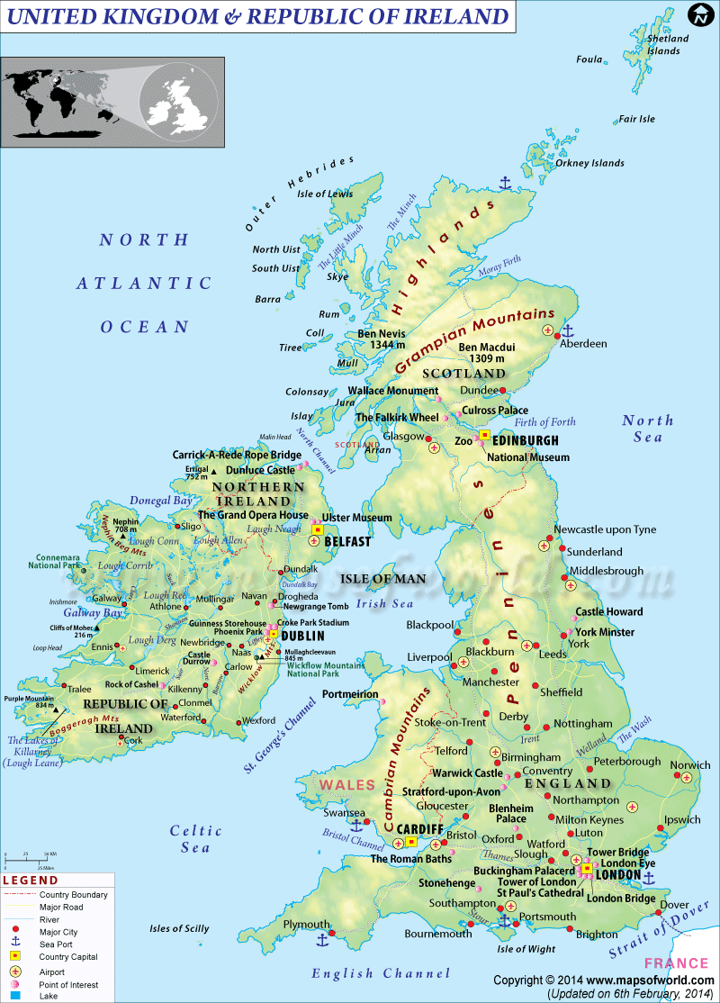 printable map of uk and ireland
