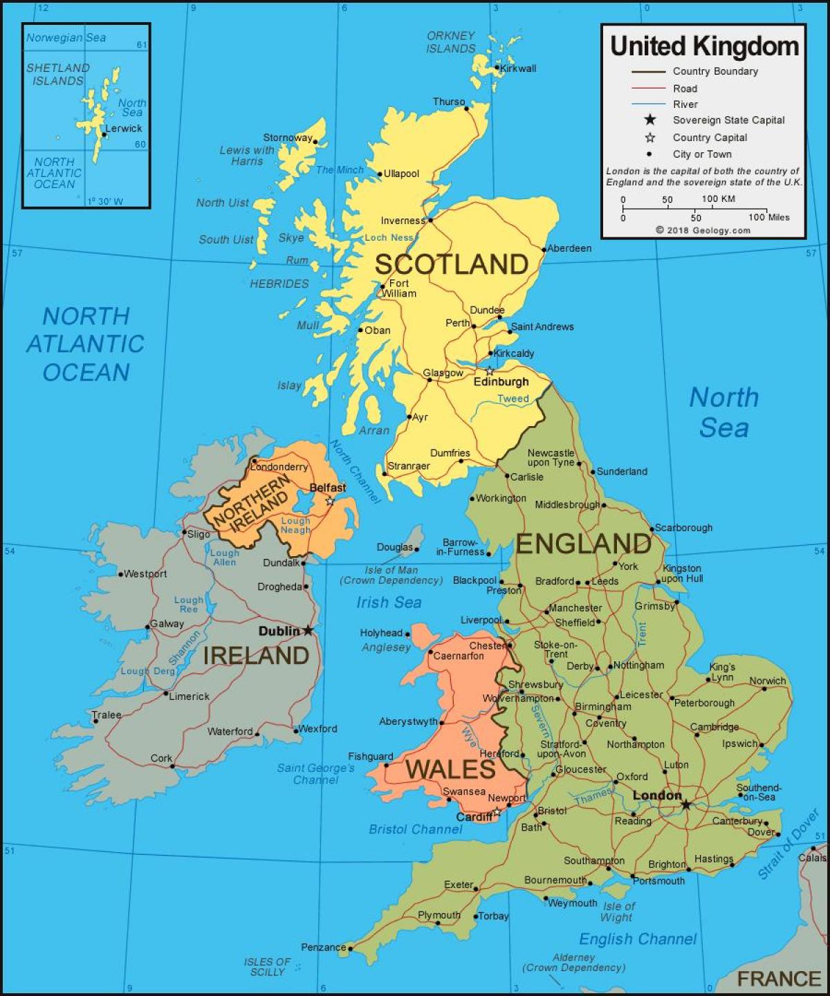printable map of uk and ireland