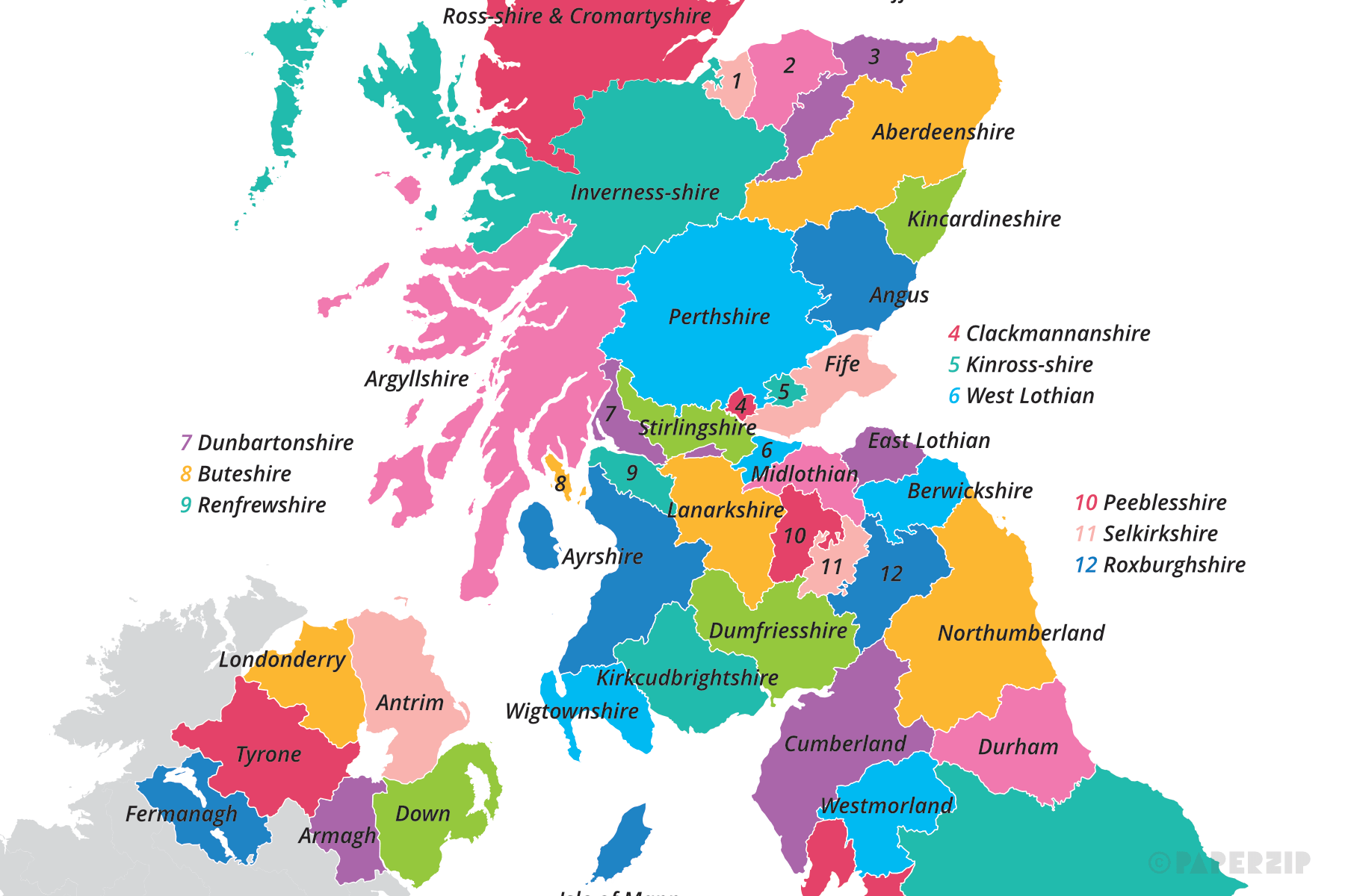 printable map of uk and ireland