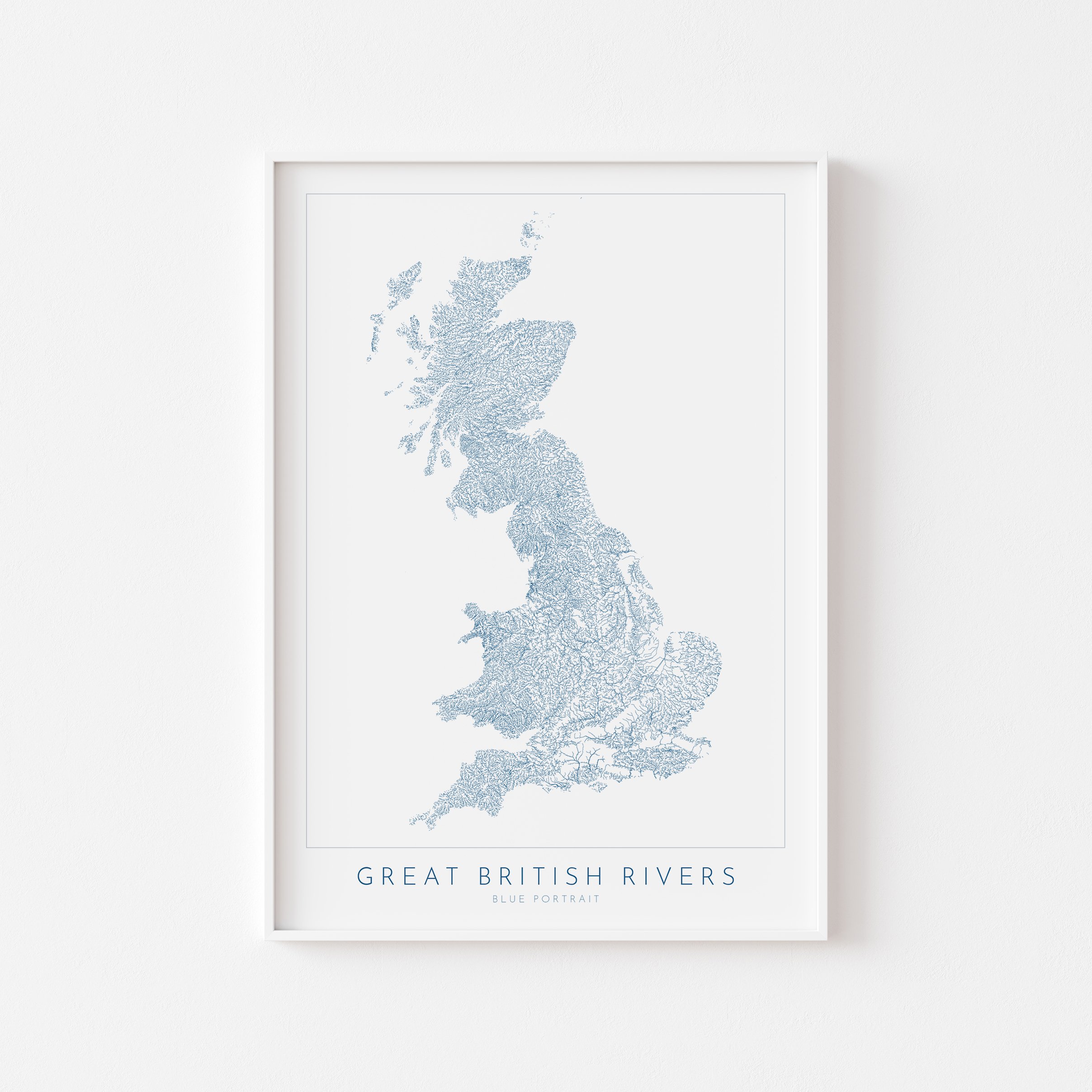 Map Of UK Rivers Great British Rivers Art PLENTY BLUE Worksheets 
