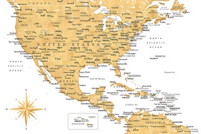 printable map of united states and caribbean