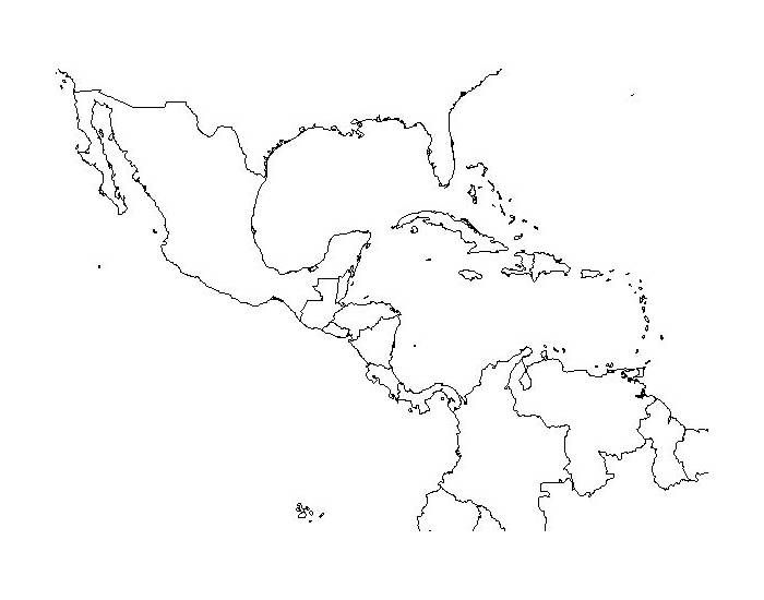 printable map of united states and caribbean