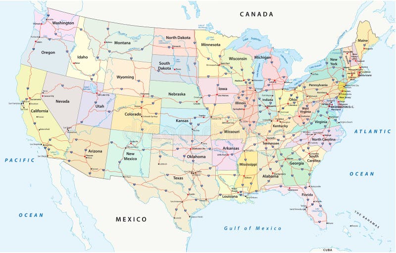 Interstate Map Stock Illustrations - 3,483 Interstate Map Stock ...