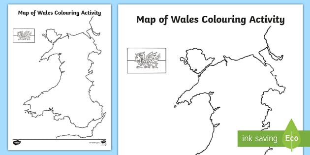 printable map of wales uk