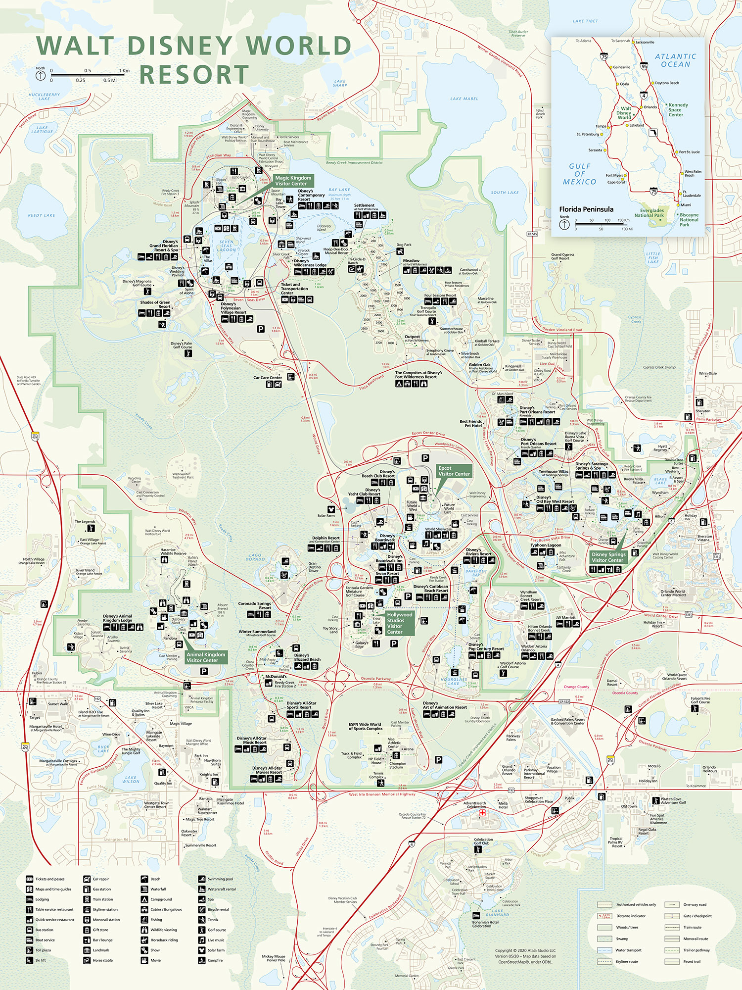 Walt Disney World Resort Maps - Printable Map Of Walt Disney World Resorts 12 