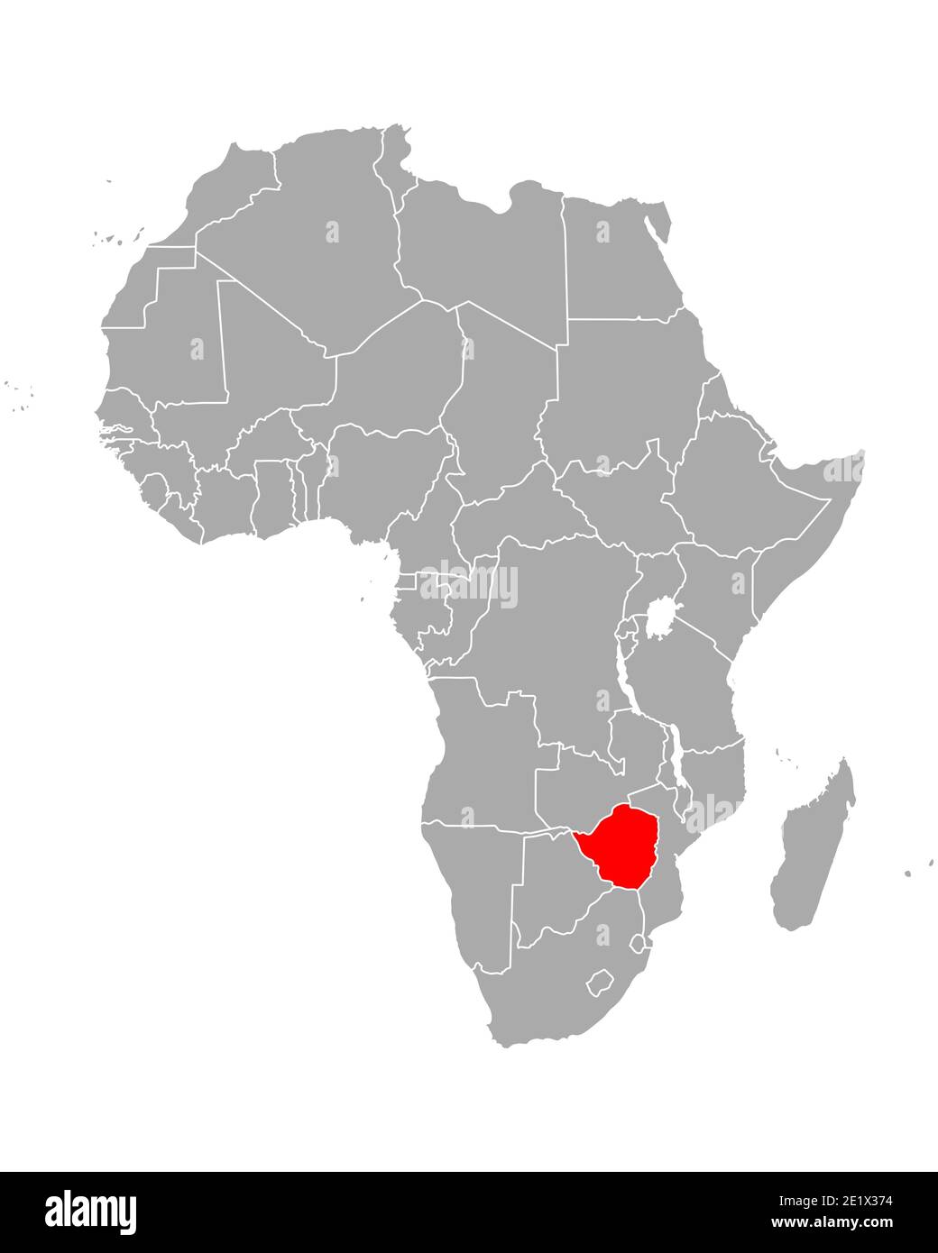 printable map of zimbabwe in africa