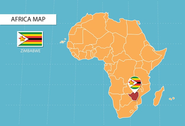 printable map of zimbabwe in africa