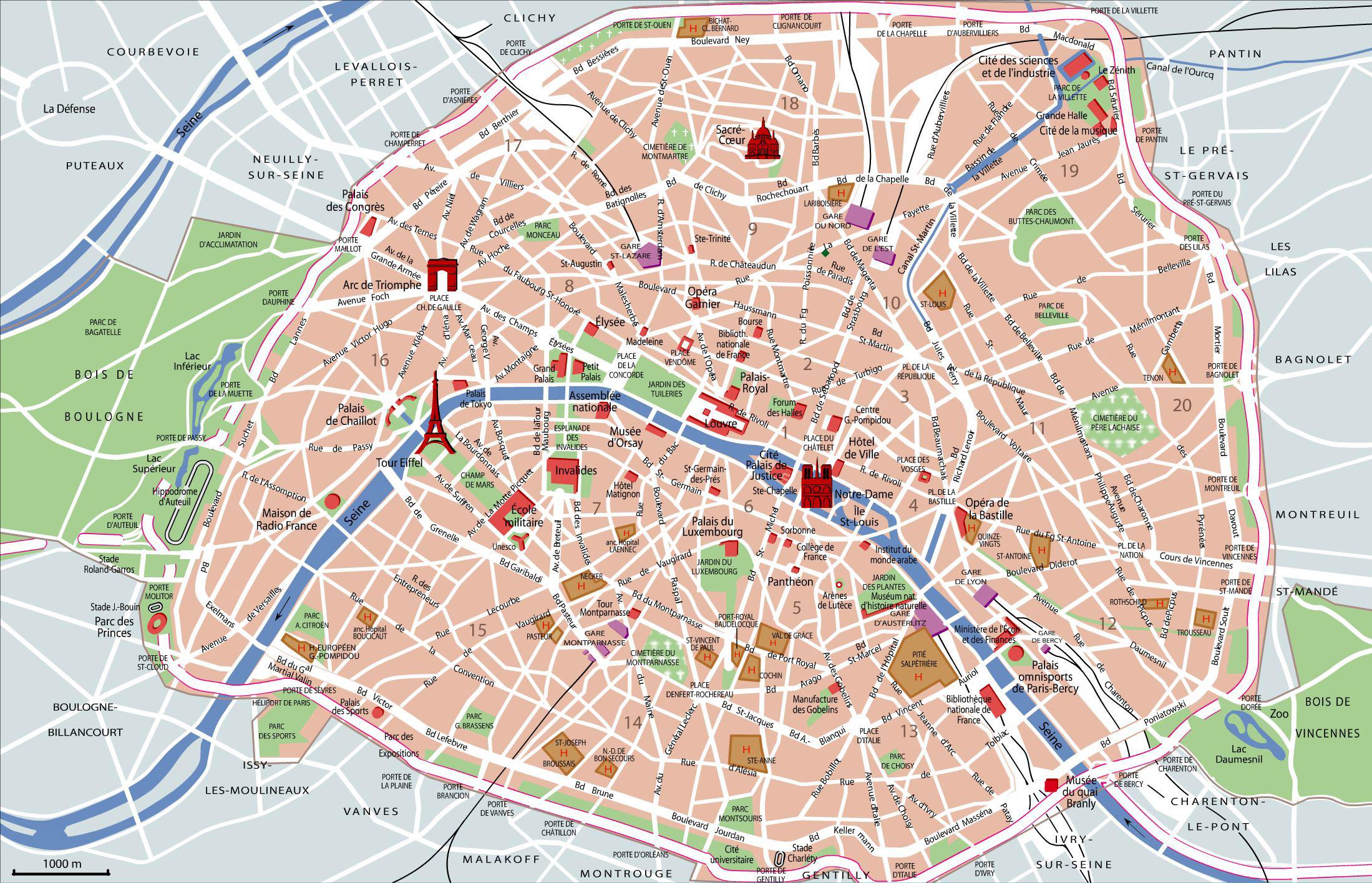 printable map paris metro