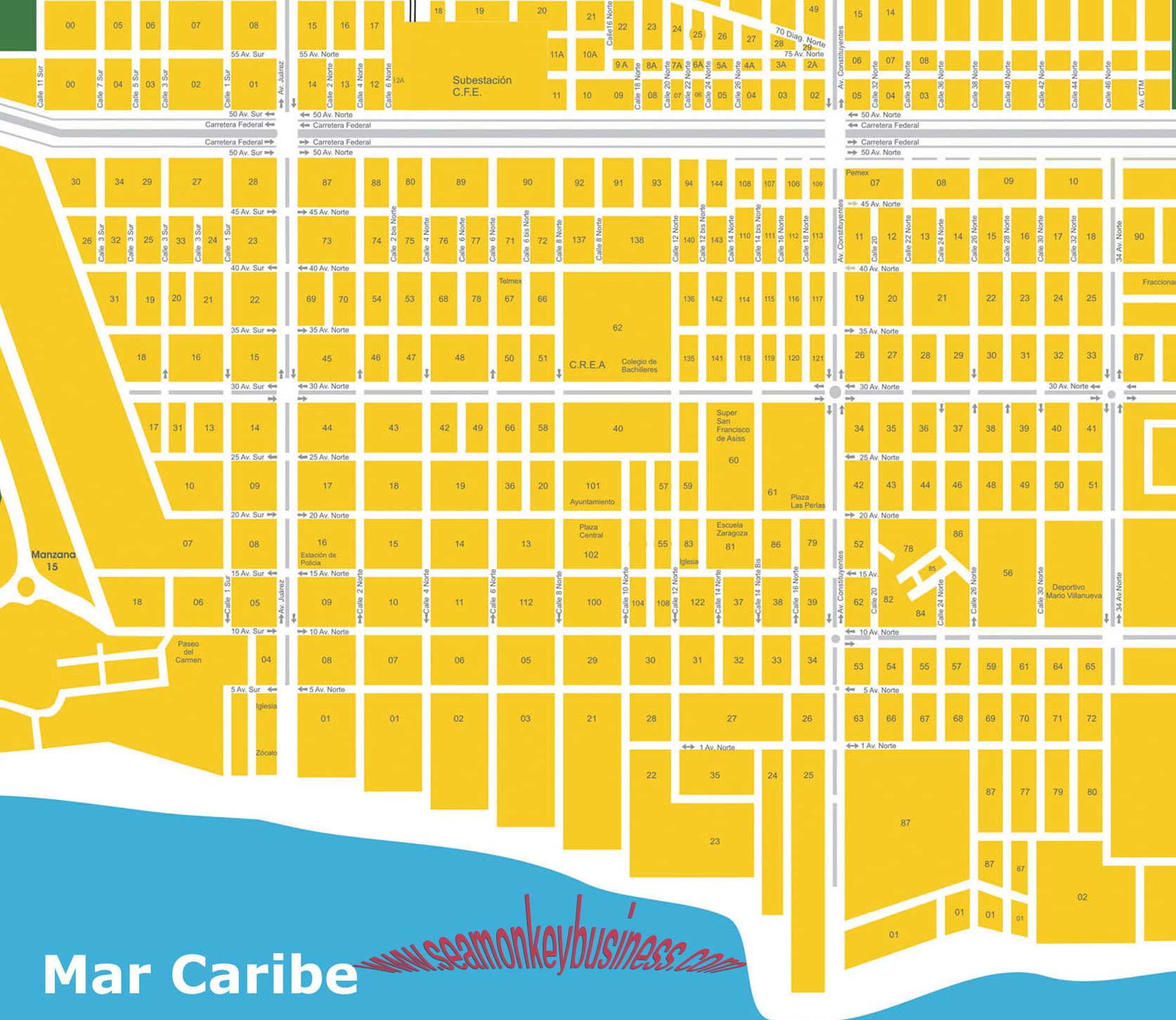 maps playa del carmen quintana roo riviera maya map
