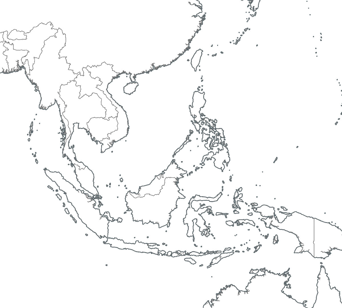 printable map southeast asia
