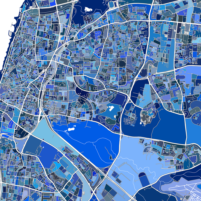 Tel Aviv Map Print, Israel — Maps As Art