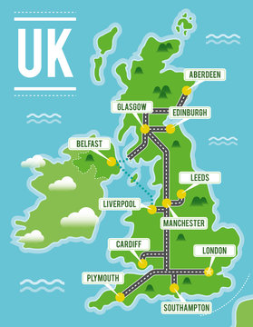 Uk Map Cities Images - Browse 20,745 Stock Photos, Vectors, and ...