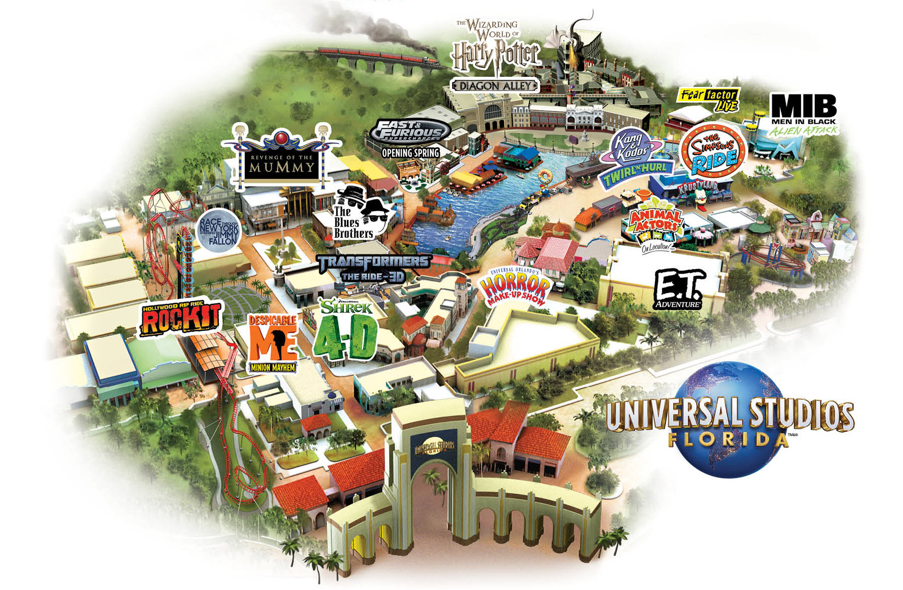 Universal Orlando Resort Park Maps - Universal Studios Orlando ...