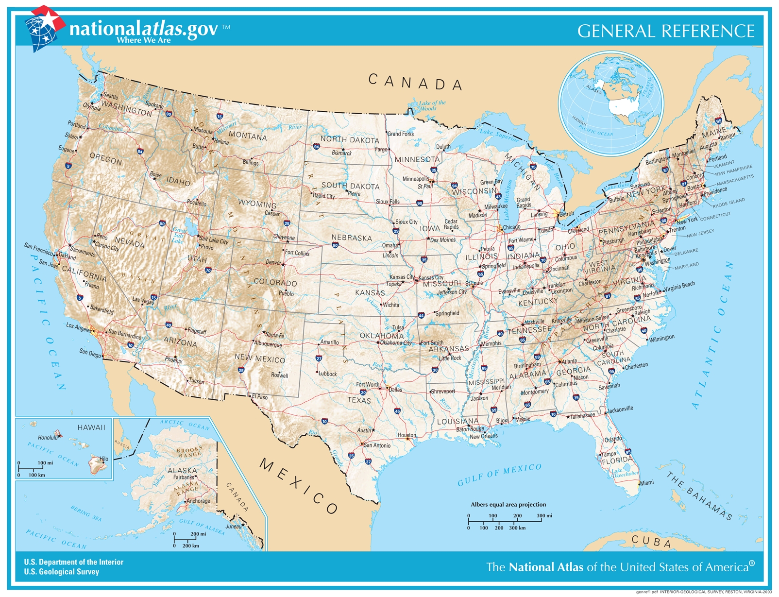 printable map usa
