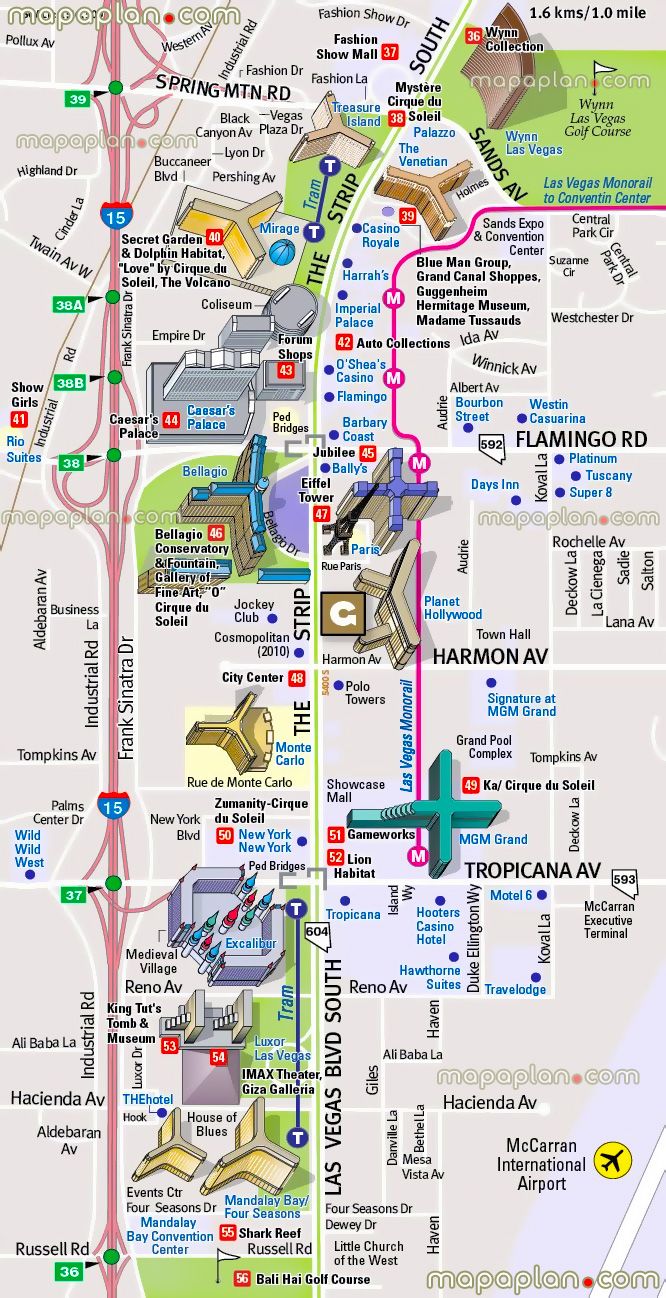 printable map vegas strip