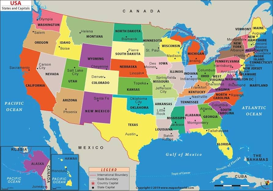 Poster map of the European Union with country names and capitals ...