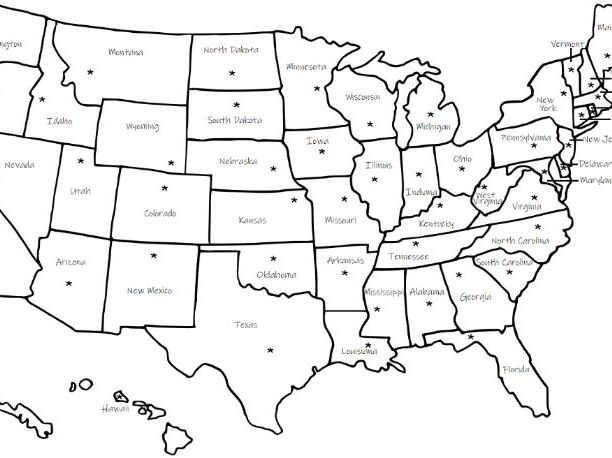 USA Map Worksheets -Worksheets Library