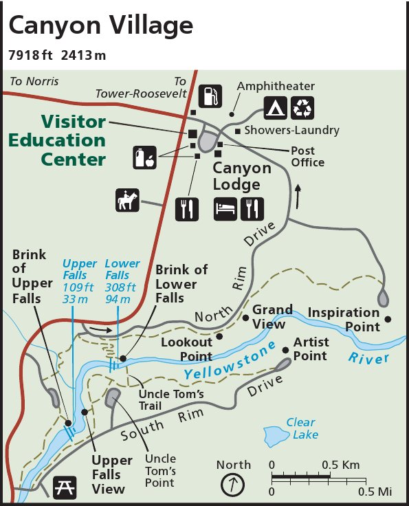printable map yellowstone national park
