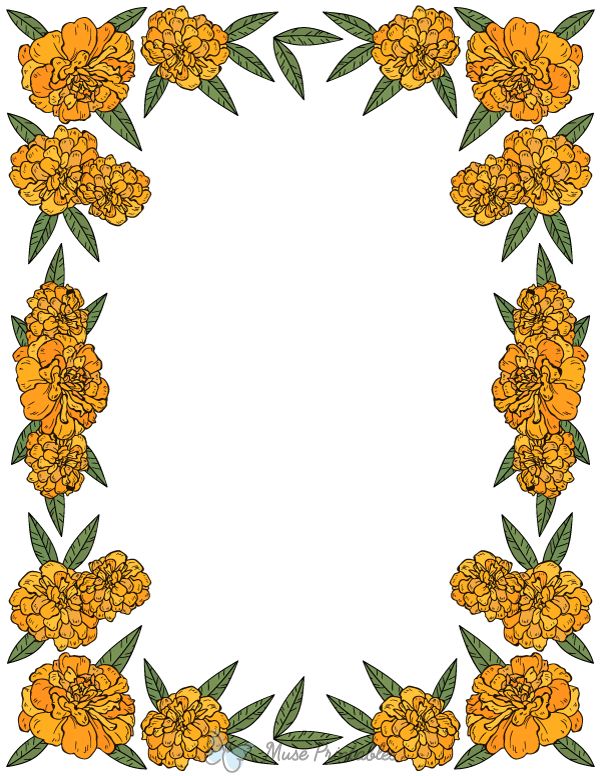 printable marigold flowers