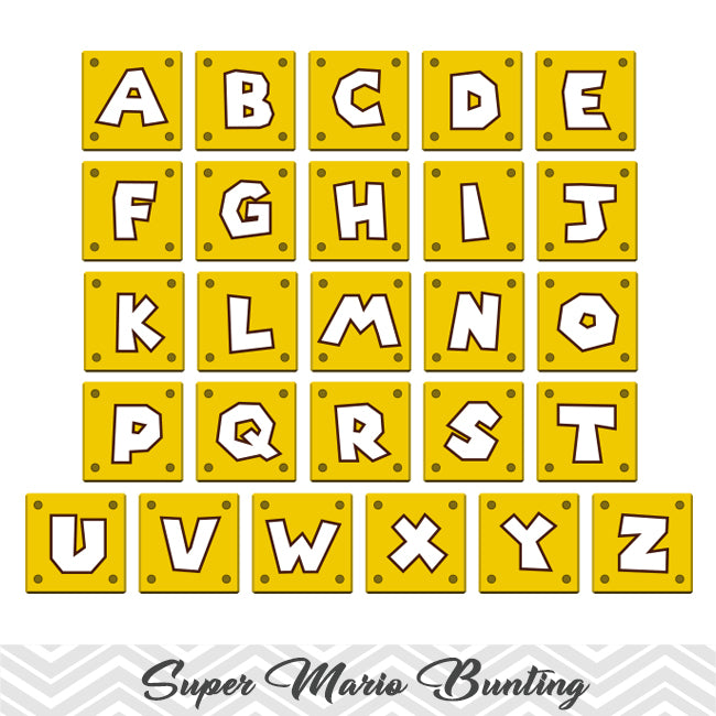 Printable Super Mario Bunting, Printable Super Mario Banner, Super ...