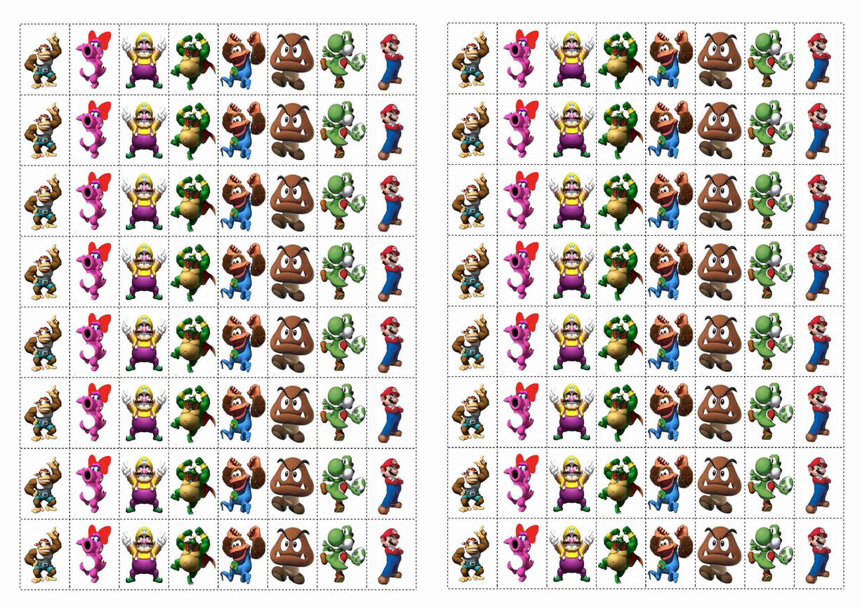 Super Mario Stickers - Birthday Printable