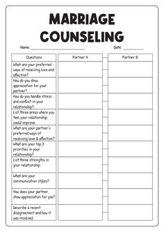 printable marriage counseling worksheet