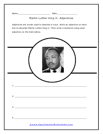 printable martin luther king jr worksheet