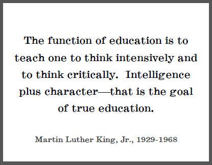 Dr. Martin Luther King Quote on Education