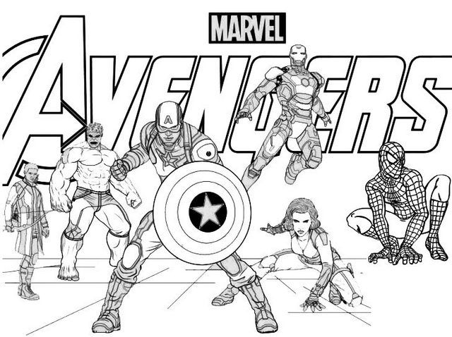 printable marvel drawings