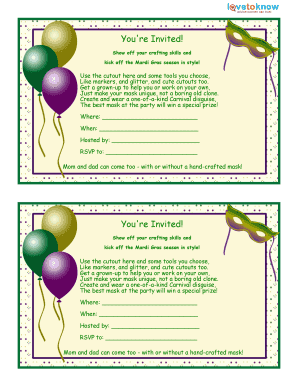18 Printable Party Invitation Template Forms - Fillable Samples in ...