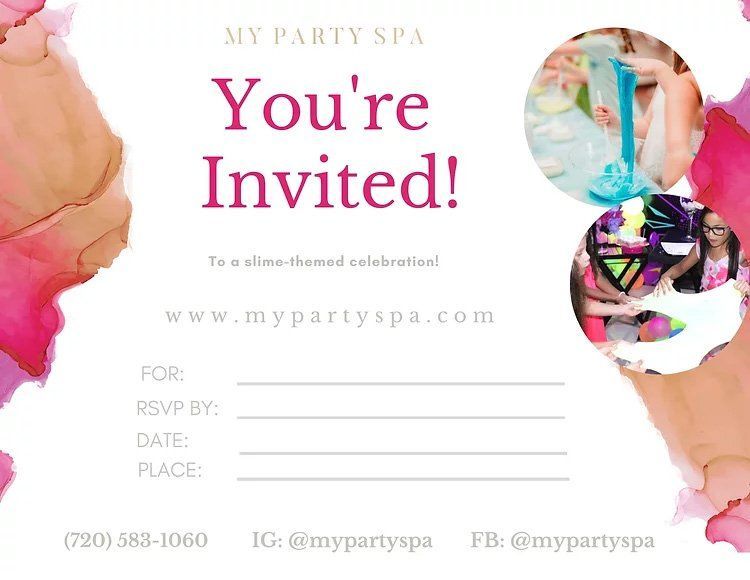 MY PARTY SPA | Printable Invitation