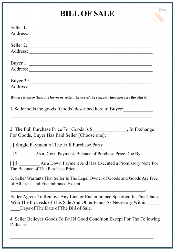 printable maryland bill of sale