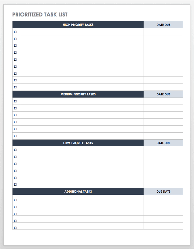 30+ Free Task and Checklist Templates | Smartsheet