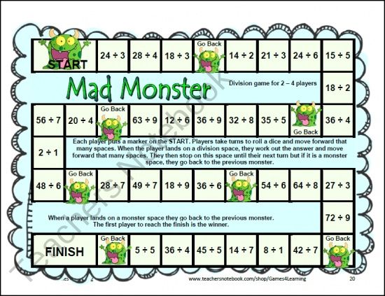 Math Board Games - 10 Free PDF Printables | Printablee