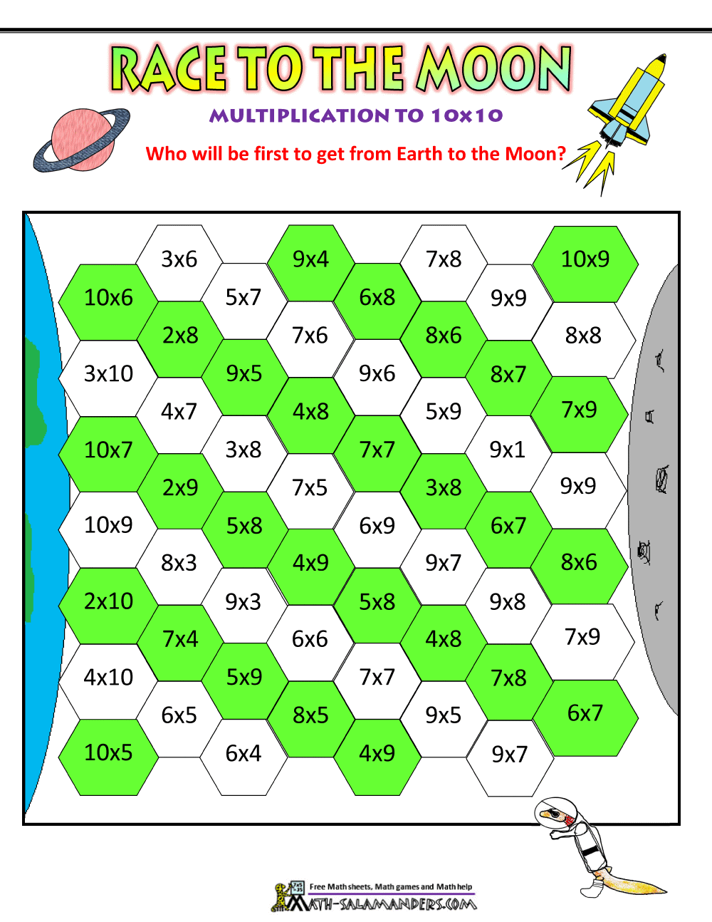 printable math board games 4th grade