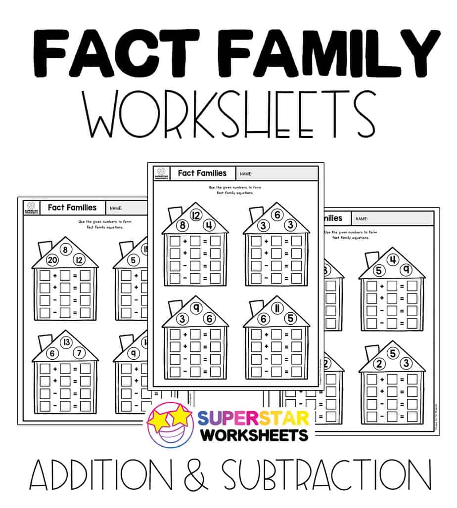 Fact Family Worksheets -Worksheets Library