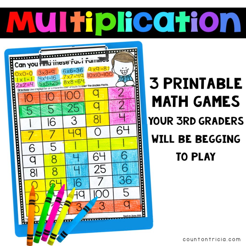 3 Printable Math Games Your 3rd Graders will be Begging to Play ...
