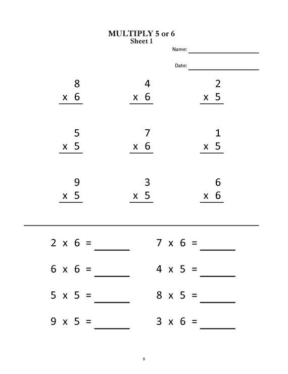 Multiplication worksheets for Grade 2 &  3 - 20 sheets/ pdf/ Year 2 ...