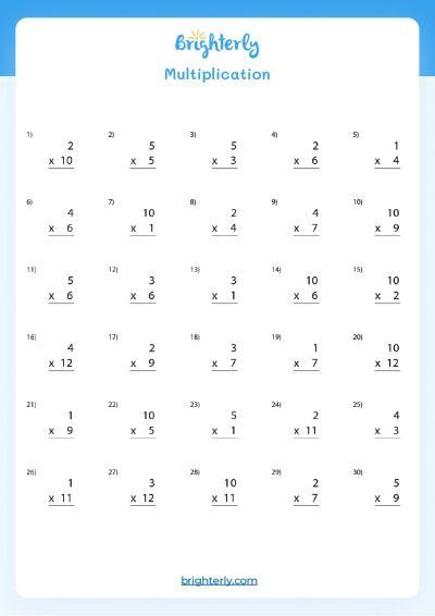 Multiplication Worksheets Grade 3 - Free 3rd Grade Multiplication ...