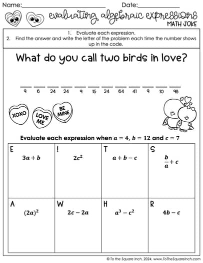 February Holiday Math Worksheets - 6th Grade - Presidents Day ...