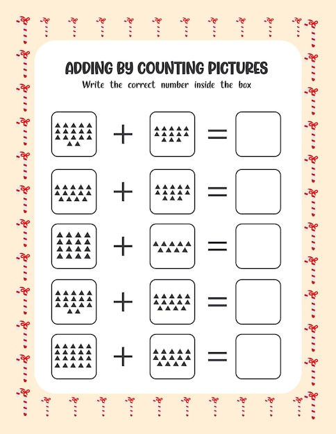 Premium Vector | Addition Math Worksheets for Kids
