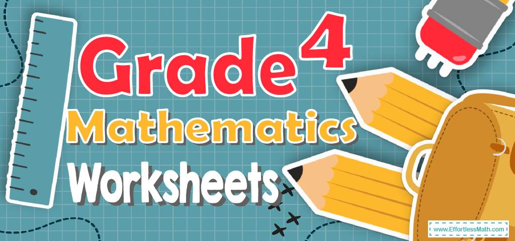 printable math worksheet for 4 graders