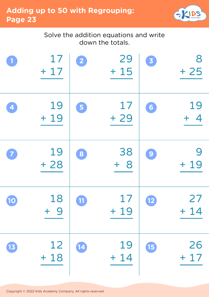 printable math worksheet for grade