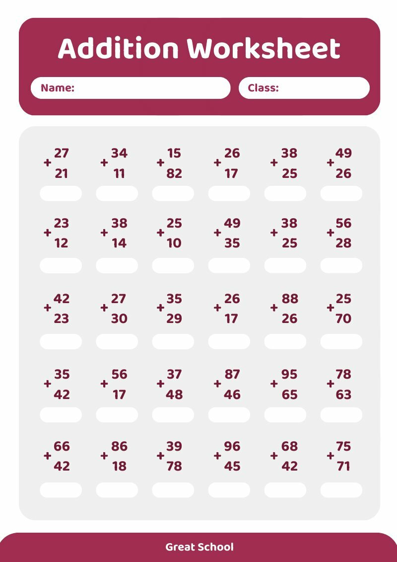 Math and ELA Worksheet Templates for Educators - Piktochart