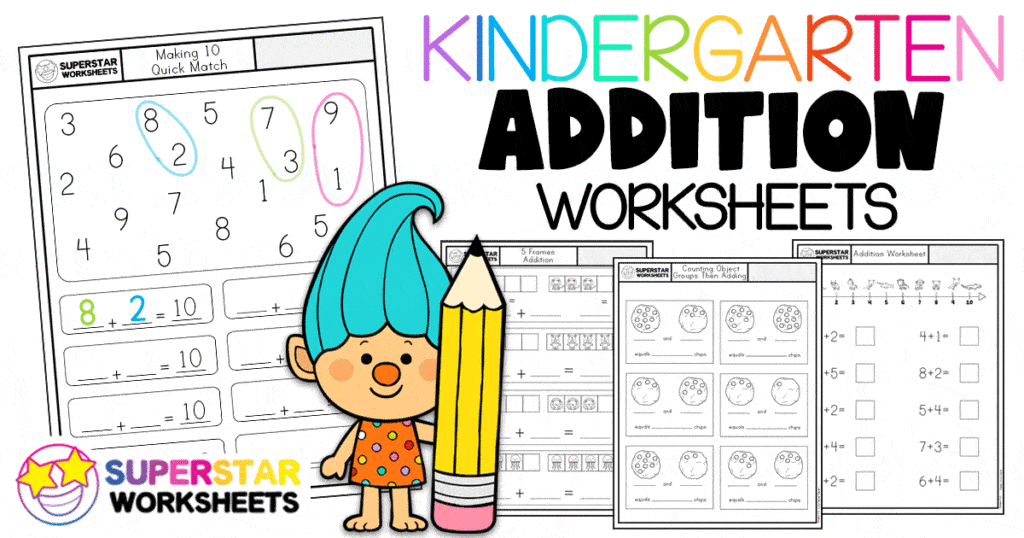Kindergarten Addition Worksheets -Worksheets Library