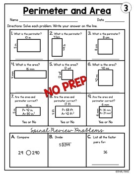 Area and Perimeter Worksheets by Shelly Rees | TPT